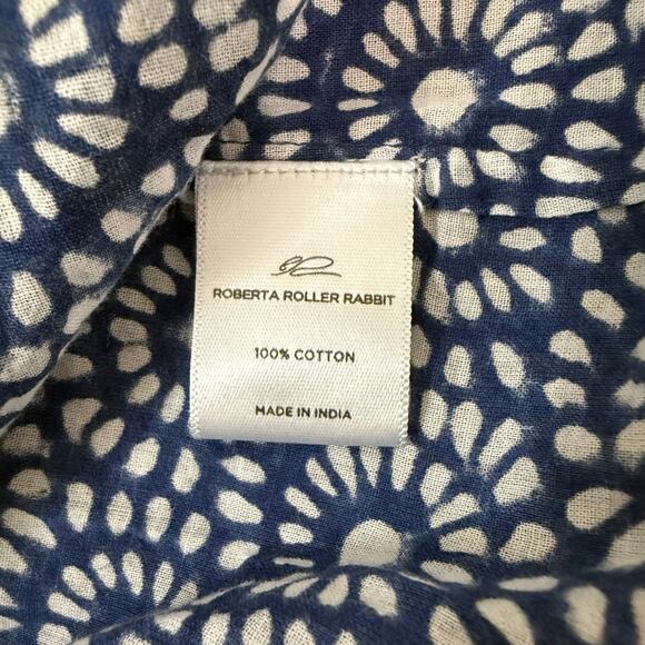 Roberta Roller Rabbit Floral Cotton Pajama Dress Blue White Boho Comfort Sz S - Picture 6 of 6